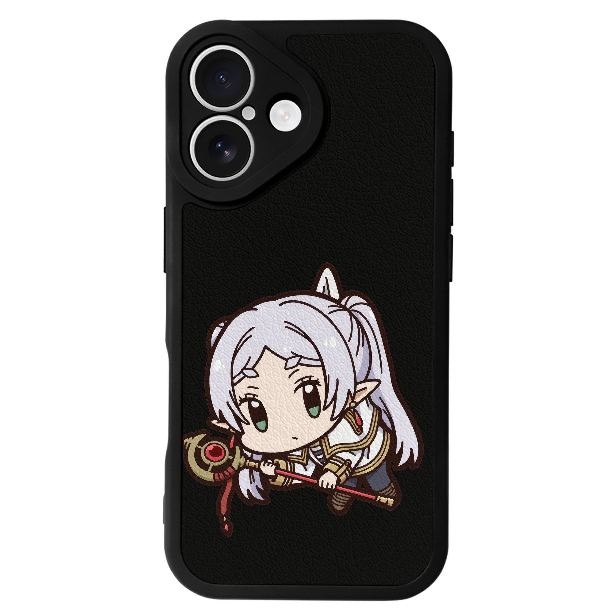 （画像用） 葬送のフリーレン Frieren 【iPhone 16シリーズ対応】シリコンスマホケース（レザー調） 材質：シリコン